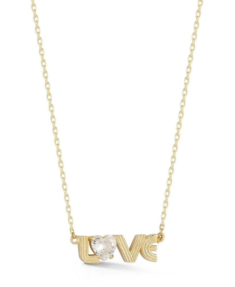 Rachel Zoe 14K Gold Plated Sterling Silver Love Necklace