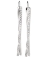 Lauren Ralph Lauren Sterling Silver Cubic Zirconia Pave Threader Earrings