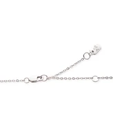 Lauren Ralph Lauren Sterling Silver Cubic Zirconia Pave Pendant Necklace, 16" + 3" extender