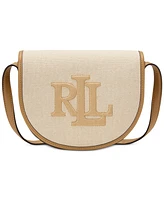 Lauren Ralph Lauren Witley Canvas and Leather Small Crossbody