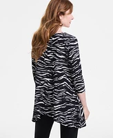 Jm Collection Women's Printed Swing Top, Exclusively at Macy's