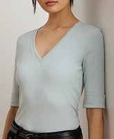 Lauren Ralph Elbow-Sleeve Top