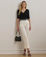 Lauren Ralph Elbow-Sleeve Top