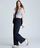 Kenneth Cole Women's Pinstriped Wide-Leg Pants