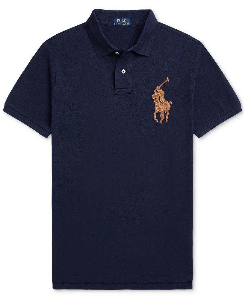 Polo Ralph Lauren Men's Custom Slim Fit Leather-Pony Shirt