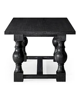Maven Lane Leon Traditional Wooden Dining Table in Antiqued Finish