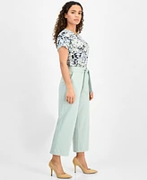 Ak Anne Klein Petite Wide-Leg Tie-Front Pull-On Pants