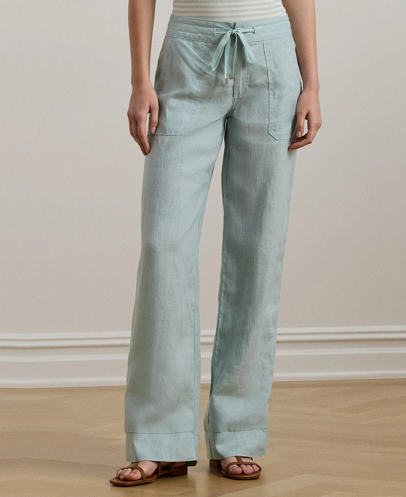 Lauren Ralph Wide-Leg 100% Linen Pants, Regular & Petite