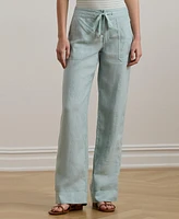 Lauren Ralph Wide-Leg 100% Linen Pants, Regular & Petite