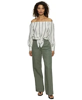 Sanctuary Women's Striped Ballet Tie Top
