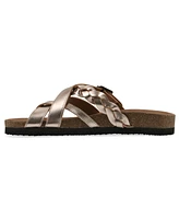 White Mountain Women's Harrington Round Toe Flat Sandals