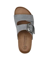 White Mountain Women's Hayloft Round Toe Flat Sandals