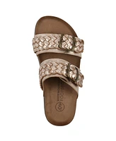 White Mountain Women's Hey Round Toe Flat Sandals