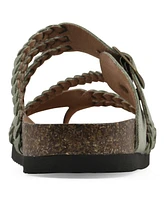 White Mountain Women's Hayleigh Round Toe Flat Sandals