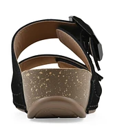 White Mountain Women's Fearful Slip-On Wedge Sandals
