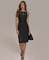 Donna Karan New York Women's Lace-Trim Sheath Dress