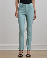 Lauren Ralph Women's Coated High-Rise Straight Ankle Jeans