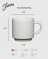 Fiesta Vibrant 16 Oz. Stackable Mugs, Set of 4