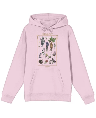 Harry Potter Herbology Oil Painting Long Sleeve Cradle Pink Men's Hooded Sweatshirt -3XL