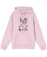 Harry Potter Herbology Oil Painting Long Sleeve Cradle Pink Men's Hooded Sweatshirt -3XL