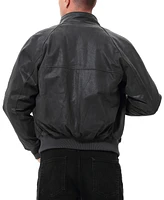 Landing Leathers Big & Tall Men Wwii Distressed Leather Bomber Jacket