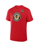 Fanatics Men's Athletic Red Chicago Blackhawks 2025 Winter Classic Primary Logo T-Shirt