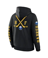 Fanatics Men's Black Buffalo Sabres Big City Legacy Fleece Pullover Hoodie