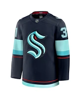 Fanatics Men's Philipp Grubauer Deep Sea Blue Seattle Kraken Home Premium Jersey