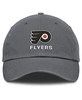 Fanatics Men's Charcoal Philadelphia Flyers Washed Adjustable Hat