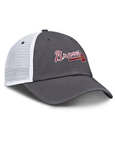 Nike Men's Gray Atlanta Braves Wordmark Club Adjustable Trucker Hat