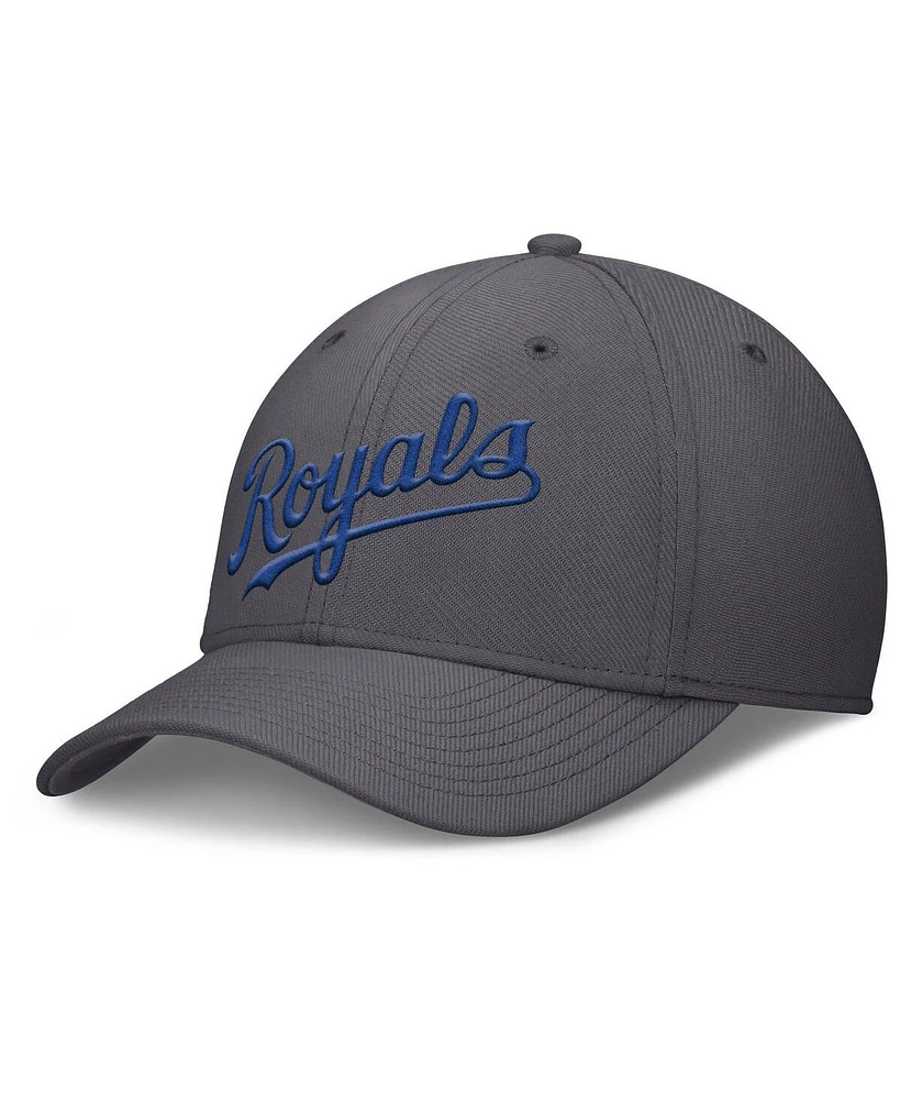 Nike Men's Gray Kansas City Royals Swoosh Performance Flex Hat