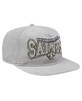 New Era Men's Gray New Orleans Saints Corduroy Golfer Adjustable Hat