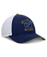 Fanatics Men's Navy/White St. Louis Blues Authentic Pro Rink Trucker Hat