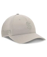 Fanatics Women's Tan Seattle Kraken Authentic Pro Road Trucker Adjustable Hat