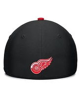 Fanatics Men's Black/Red Detroit Red Wings Authentic Pro Rink Team Code Flex Hat