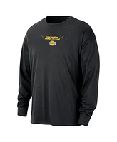 Nike Men's Black Los Angeles Lakers Courtside Oversized Long Sleeve T-Shirt