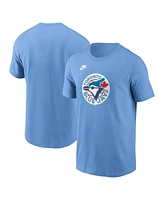 Nike Men's Powder Blue Toronto Jays Cooperstown Collection Team Logo T-Shirt