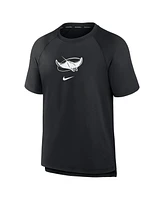 Nike Men's Black Tampa Bay Rays Authentic Collection Pregame Raglan Performance T-Shirt