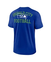 Nike Men's Royal Seattle Seahawks Rewind Slogan T-Shirt