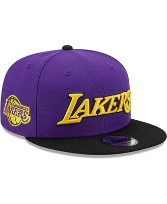 New Era Men's Purple/Black Los Angeles Lakers Jersey Hook Statement Edition 9FIFTY Snapback Hat