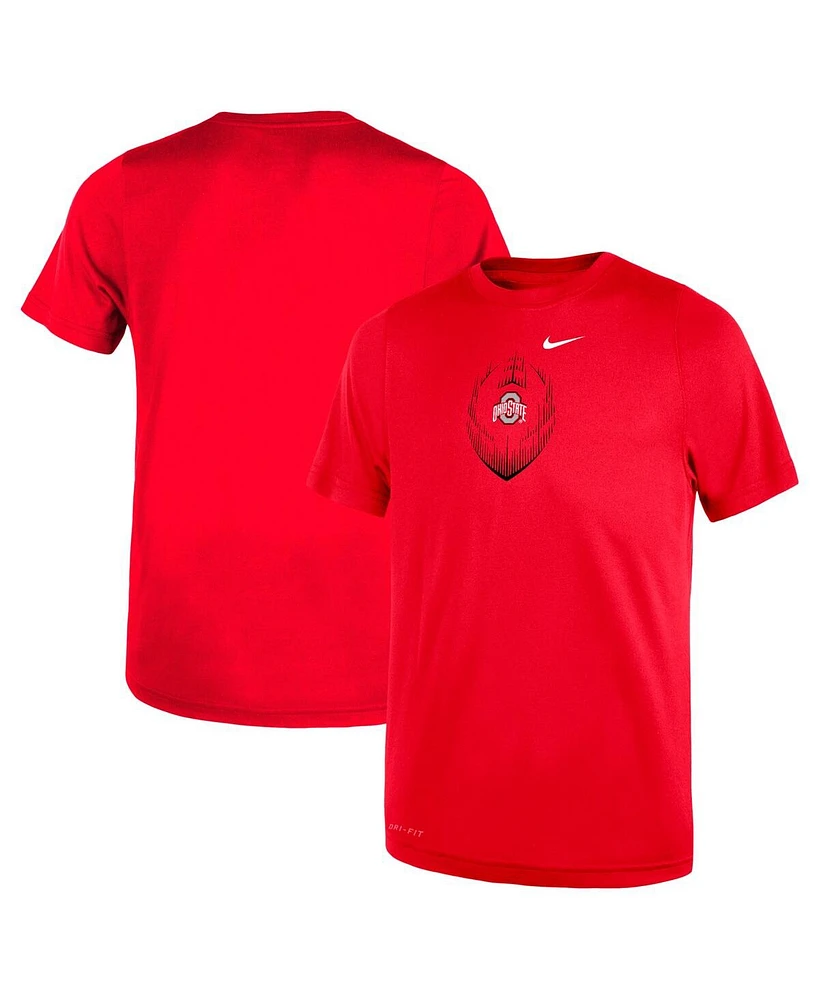 Nike Toddler Scarlet Ohio State Buckeyes Legend Football Performance T-Shirt
