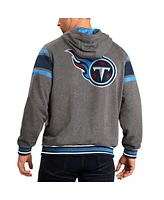 G-iii Sports by Carl Banks Men's Gray/Navy Tennessee Titans Extreme Full Back Reversible Hoodie Full-Zip Jacket