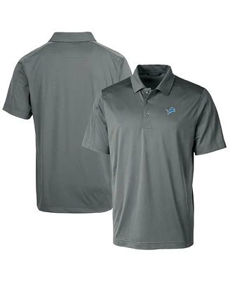 Cutter & Buck Men's Steel Detroit Lions Prospect Textured Stretch Polo