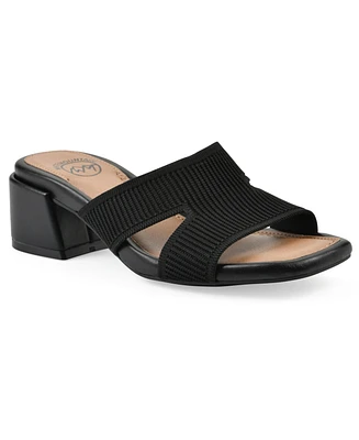 White Mountain Women's Milled Round Toe Dress Sandals
