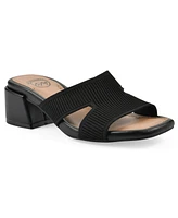 White Mountain Women's Milled Round Toe Dress Sandals