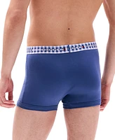 Tommy Hilfiger Men's 3-Pk. Cotton Classics Trunks - Breezy Blue/bank Blue/desert Sky