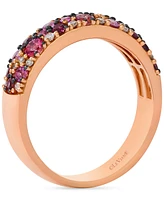 Le Vian Multi-Gemstone (1 ct. t.w.) & Nude Diamond (1/10 ct. t.w.) Cluster Ring in 14k Rose Gold