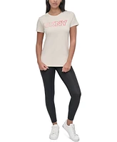 Dkny Sport Women's Ombre Outline-Logo Crewneck T-Shirt