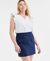 On 34th Women's Solid Linen Mini Skirt, Exclusively at Macy's