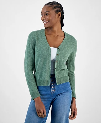 Charter Club Women's V-Neck Button-Front Cardigan, Exclusively at Macy's